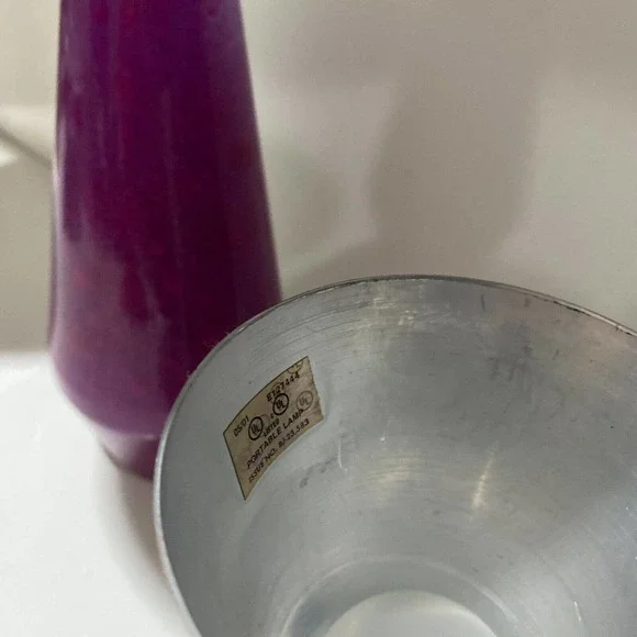 Lava Lamp Vinatge‎ Purple Pink Starlite Base Lamp See Pictures and Video